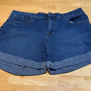 St. John's Bay Dark Indigo Rolled Cuff Denim Shorts